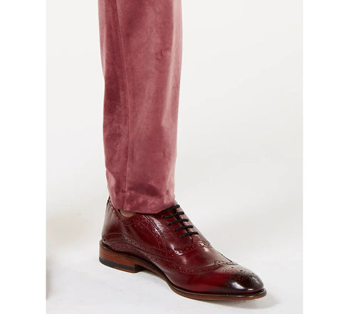 INC Men's Slim-Fit Velvet Pants Pink Size 32 X 32
